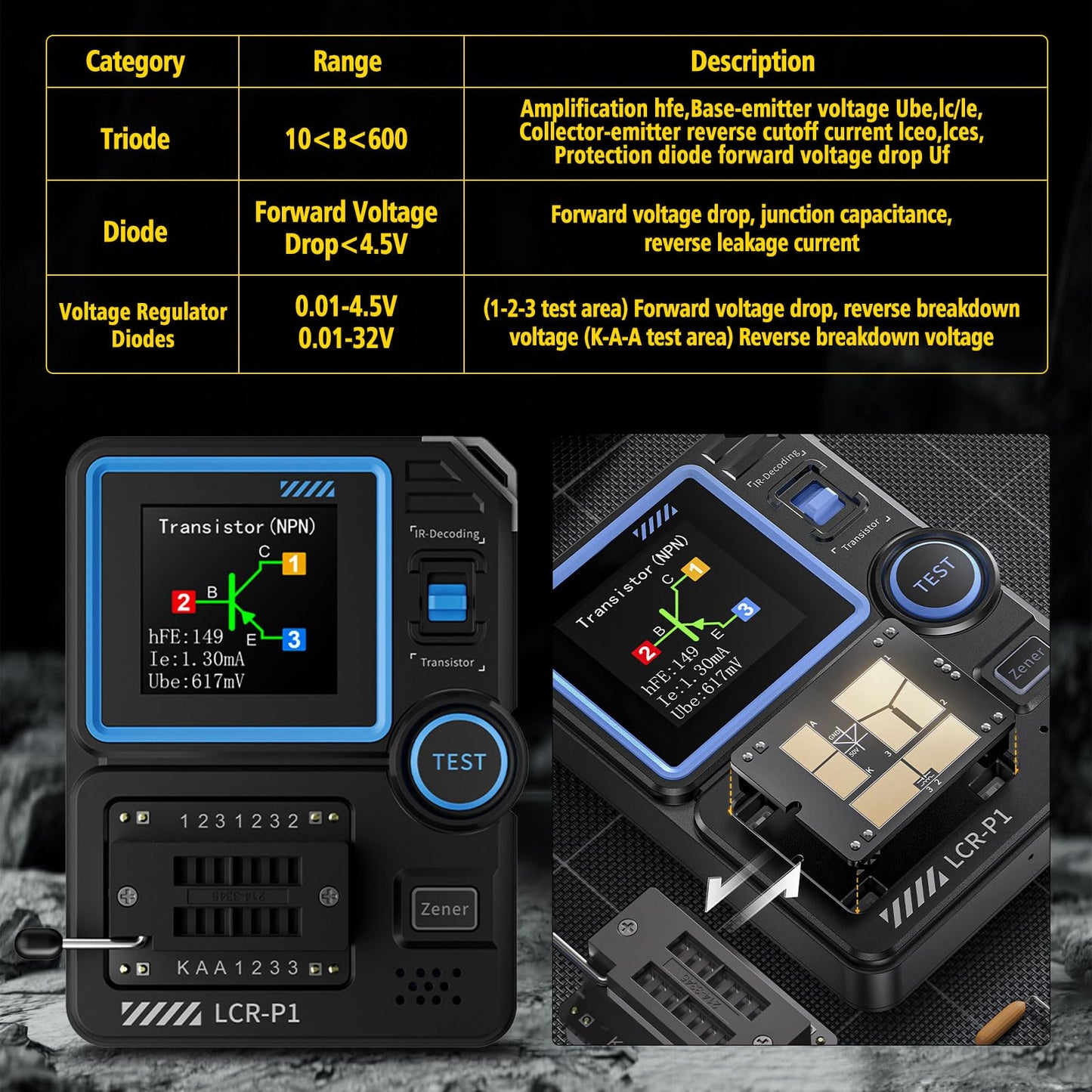 Multifunctional Electronic Component Tester